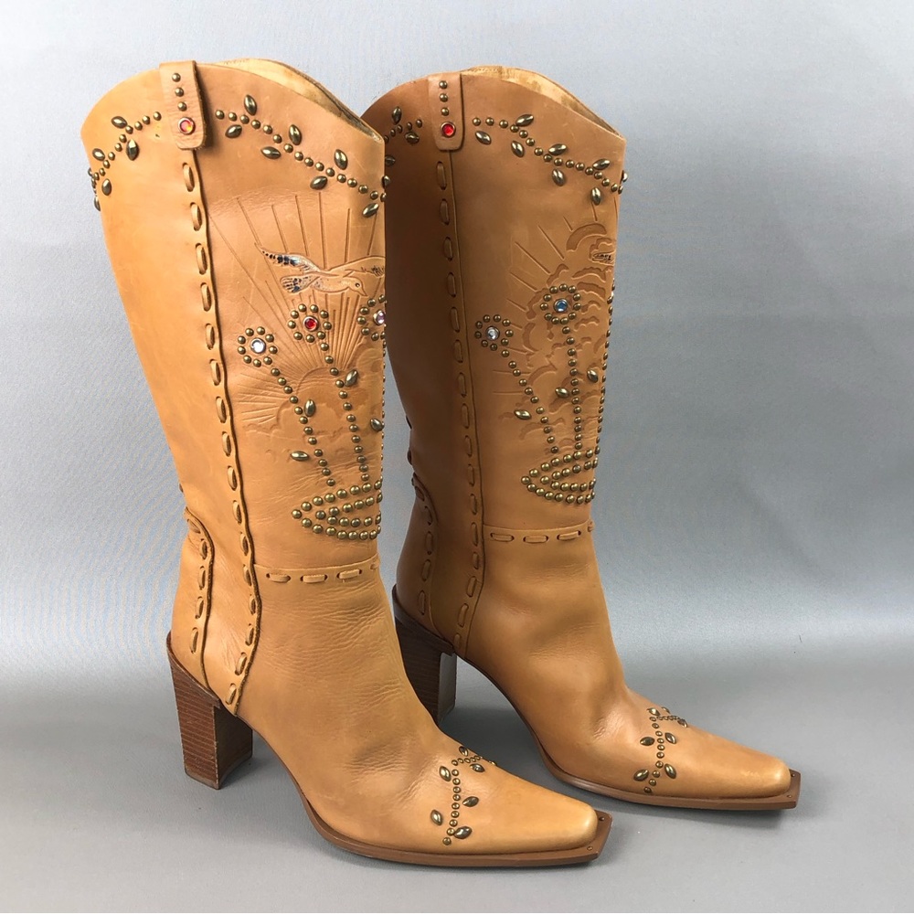 Lisa Loves Vicky Women’s Jeweled Heeled Boots Size 8